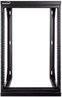 🔧 navepoint 15u wall mount it open frame 19 inch rack with swing-out hinged gate in black for enhanced seo logo