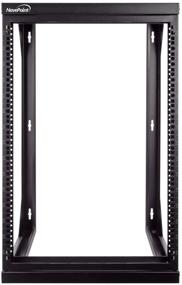 img 4 attached to 🔧 NavePoint 15U Wall Mount IT Open Frame 19 Inch Rack with Swing-Out Hinged Gate in Black for Enhanced SEO