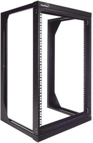 img 1 attached to 🔧 NavePoint 15U Wall Mount IT Open Frame 19 Inch Rack with Swing-Out Hinged Gate in Black for Enhanced SEO