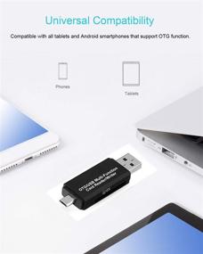 img 3 attached to 🔌 OTG Micro USB to USB 2.0 Adapter, SD/Micro SD Card Reader with USB Male & Micro USB Male Connector for OTG-enabled Smartphones/Tablets