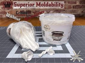 img 3 attached to 🎭 Moldable White Cosplay Foam Clay - High Density 300g - Air Drys Similar to EVA Foam, Lightweight, Easy Sanding and Painting, Non-Toxic - The Foamory