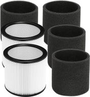 🧹 linniw replacement cartridge filter & foam sleeve compatible with shop-vac 90304 90350 90333 - fits most 5 gallon and up wet/dry vacuums - compare to part # 90304, 90585 (2) логотип