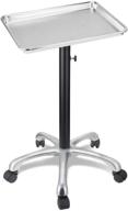 premium height adjustable salon tray on wheels with metal 🔧 feet: durable & non-rusting service tray for hair color and styling logo