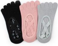 🧦 pilates and dance five toe socks for women: anti-skid half toe socks for yoga, fitness, and indoor exercises logo