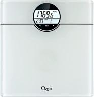 ozeri weightmaster bath scale: 440 lbs/200 kg, bmi, bmr and 50g weight change detection - white logo