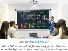 img 1 attached to 📽️ Optoma EH412: Super Bright 4500 Lumens 1080P HDR DLP Professional Projector with 4K HDR Input, Built-in Speaker – Perfect for Business Presentations, Classrooms, and Meeting Rooms