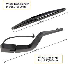 img 3 attached to 🚙 Genuine GM 15276248 Rear Windshield Wiper Arm Set - Replacement for GMC Acadia & Saturn Outlook 2007-2012 - OE Style Blade Assembly