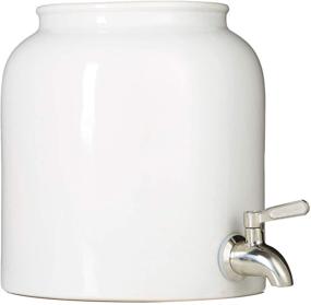 img 2 attached to 🏺 Humble House SAUERKROCK TAP Kombucha Crock with Stainless Steel Spigot - 5 Liter (1.3 Gallon) Ceramic Jar in Natural White for Continuous Brewing - Enhanced SEO