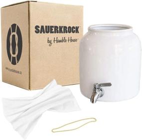 img 4 attached to 🏺 Humble House SAUERKROCK TAP Kombucha Crock with Stainless Steel Spigot - 5 Liter (1.3 Gallon) Ceramic Jar in Natural White for Continuous Brewing - Enhanced SEO