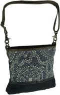 👜 navy kilim upcycled canvas shoulder bag by myra bag - eco-friendly and stylish s-1320 logo