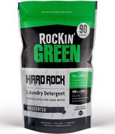 🌱 rockin' green unscented hard rock laundry detergent: eco-friendly, biodegradable, and safe for sensitive skin in hard water! logo