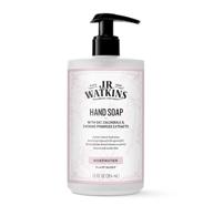 💦 j. r. watkins rosewater moisturizing gel hand soap: plant-based ingredients, 12 oz pump for hydrated hands logo