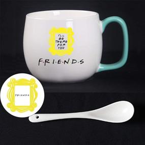 img 2 attached to 📺 Friends TV Show Merchandise: Peephole Yellow Frame Coffee Cup & Mugs Set - Monica's Door Frame Design, 1 Cup + 1 Spoon + 1 Coaster – Ideal Gift for Fans! Ready to Hang.…