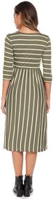 img 2 attached to Stylish and Convenient: Halife Women's Striped Elastic Waist Casual Dress with Pocket