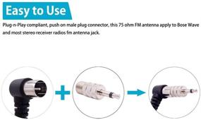 img 3 attached to 📻 Fancasee 75 Ohm Indoor FM Antenna with F Type Male Plug and 3.5mm Male Plug Converter Adapter - Compatible with Wave Radio, AV Stereo Receivers, and More