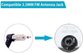 img 1 attached to 📻 Indoor FM антенна Fancasee 75 Ом с разъемом типа F Male и адаптером для конвертера разъема 3.5 мм Male -совместима с радиоприемником Wave, AV стерео-ресиверами и многим другим