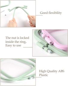 img 2 attached to 🧵 Enhance Your DIY Embroidery with Pllieay 4-Piece Square Embroidery Hoops: Cross Stitch & ABS Plastic Hoops in 4 Sizes