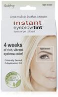 👁️ godefroy instant eyebrow color: light brown shade, 0.18oz | 12-weeks long lasting | 3-applications per kit logo