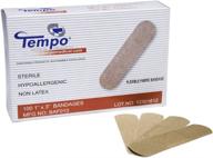 🩹 latex-free fabric bandages - 1x3in - box of 100 - tempo logo