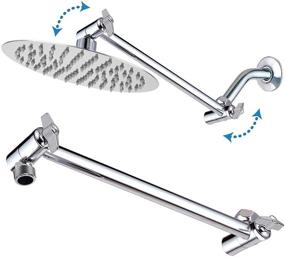 img 1 attached to 🚿 Enhance Your Shower Experience with NearMoon Adjustable Shower Arm – Anti-leak, Easy to Install (11 Inch, Chrome Finish)