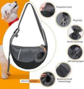 img 2 attached to 🐾 Loobani Pet Dog Sling Carrier: Adjustable, Breathable Mesh Bag for Small Dogs – Ideal for Travel, Shopping, Walking, Vet Visits – Suitable for Cats and Puppies (L for 6-10lbs)