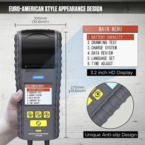 img 2 attached to Тестер аккумулятора автомобиля BT-860: Принтер и мониторинг температуры, 12V/24V 100-2000CCA анализатор аккумулятора для автомобилей грузовиков системы пуска и зарядки