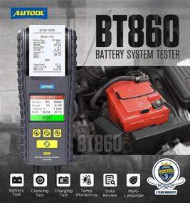 img 1 attached to Тестер аккумулятора автомобиля BT-860: Принтер и мониторинг температуры, 12V/24V 100-2000CCA анализатор аккумулятора для автомобилей грузовиков системы пуска и зарядки