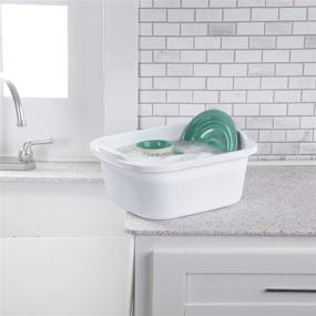 img 1 attached to 🛁 Tribello Plastic Wash Tub Dishpan Basin and Foot Bath - 12 Quarts - Heavy Duty - Made in USA (White) - Ideal for Soaking Feet, Laundry Hand Wash, Washing Dishes, and Storing Cleaning Supplies