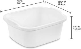 img 2 attached to 🛁 Tribello Plastic Wash Tub Dishpan Basin and Foot Bath - 12 Quarts - Heavy Duty - Made in USA (White) - Ideal for Soaking Feet, Laundry Hand Wash, Washing Dishes, and Storing Cleaning Supplies