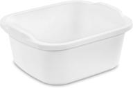 🛁 tribello plastic wash tub dishpan basin and foot bath - 12 quarts - heavy duty - made in usa (white) - ideal for soaking feet, laundry hand wash, washing dishes, and storing cleaning supplies logo