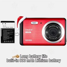 img 2 attached to 📷 Red Vmotal Mini Camera - 720P 12MP HD Digital Camera, Compact Video Camera for Kids/Beginners/Elderly, Indoor Outdoor Students Cameras