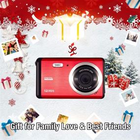 img 3 attached to 📷 Red Vmotal Mini Camera - 720P 12MP HD Digital Camera, Compact Video Camera for Kids/Beginners/Elderly, Indoor Outdoor Students Cameras