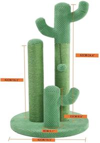 img 3 attached to 🌵 Ultimate Cactus Cat Scratching Post: Kilodor Interactive Toy with Ball & Natural Sisal Scratch Tree for Small Cats