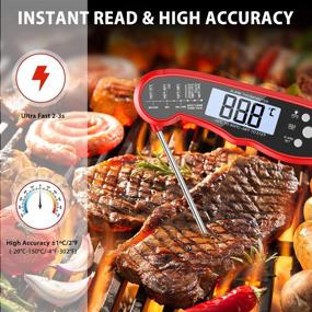 img 3 attached to 🌡️ NIXIUKOL Digital Meat Thermometer for Oven-Safe Cooking with Instant Read, Dual Probe, Large LCD Screen, Temperature Alarm, Perfect for Kitchen, Milk, BBQ Grill