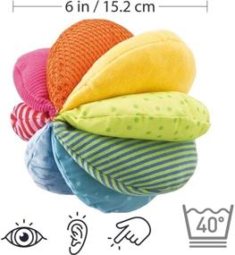 img 3 attached to 🌈 HABA Rainbow Fabric Ball - Easily Washable with 8 Unique Sensory Features