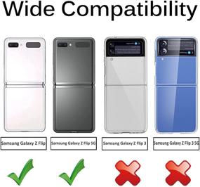 img 3 attached to 📱 Miimall Ultra Thin Crystal Clear TPU Rubber Case for Samsung Galaxy Z Flip/Z Flip 5G - Scratch Resistant, Anti-Slip Cover (Clear)
