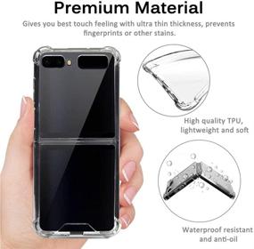img 1 attached to 📱 Miimall Ultra Thin Crystal Clear TPU Rubber Case for Samsung Galaxy Z Flip/Z Flip 5G - Scratch Resistant, Anti-Slip Cover (Clear)