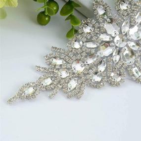 img 1 attached to 💎 ShiDianYi Chic Sash/Wedding Applique - Rhinestones Hot Fix or Sew On Belt Sash for Dress