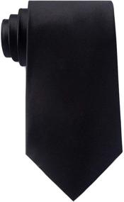 img 4 attached to 💼 Black Skinny Silk Tie - A Must-Have Accessory for Every Wardrobe!