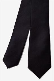 img 3 attached to 💼 Black Skinny Silk Tie - A Must-Have Accessory for Every Wardrobe!