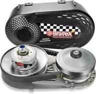 high performance torque converter go kart clutch kit set - perfect replacement for 218353a manco comet tav2 with 3/4inch 10t #40/41 and 12t #35 chain logo