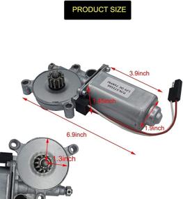 img 2 attached to 🔌 Универсальный 12-вольтовый постоянного тока Мотор замены мотора RV Power Awning 75 об/мин с одним двусторонним разъемом - совместим с навесами Solera Power.