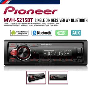 img 2 attached to 🚗 Pioneer MVH-S215BT Bluetooth Car Stereo Receiver with USB, MP3, AUX, AM/FM, Android Smartphone Compatibility, and ALPHASONIK Earbuds