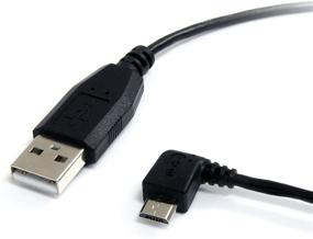 img 4 attached to 🔌 StarTech.com 3ft Micro USB Кабель - A к Левому Углу Micro B - 90 Градусов micro-USB Тип B - Черный (UUSBHAUB3LA)