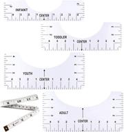 👕 deokke 4 pack t-shirt alignment tool - perfect centering for sublimation designs - htv alignment made easy - includes measuring ruler logo