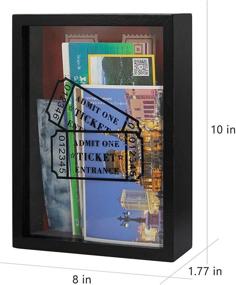 img 3 attached to 🎟️ MAGGIFT Memento Storage Boxes: Wooden Stub Shadow Box Tickets - Ticket Memory Box in Black