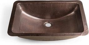 img 4 attached to Enhance Your Kitchen with the Monarch Abode 17095 Pure Copper Hand Hammered Venetian Sink (21 inches), Offering Dual Mount Options and a Stunning Rectangle Design