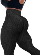 🍑 gillya booty yoga pants tiktok butt leggings: lift, sculpt, and combat cellulite with textured scrunch butt yoga pants logo