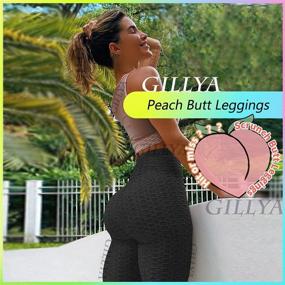 img 1 attached to 🍑 GILLYA Booty Yoga Pants TikTok Butt Leggings: Lift, Sculpt, and Combat Cellulite with Textured Scrunch Butt Yoga Pants