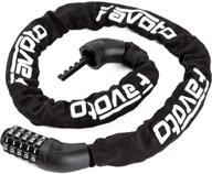 🚲 favoto bike chain lock: 5 digit combination anti-theft bicycle lock for outdoor motorcycle e-bike bikes - 3.2 feet long, high security hardened steel logo